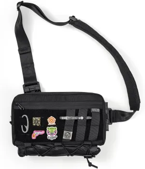 Cache L3C EDC Sling Bag Chest, Lightweight Shoulder Daypack, Travel Hiking Concealed Carry, Crossbody Bag, Tactical Backpack, Hiking Ambidextrous Strap (1000D-Black)