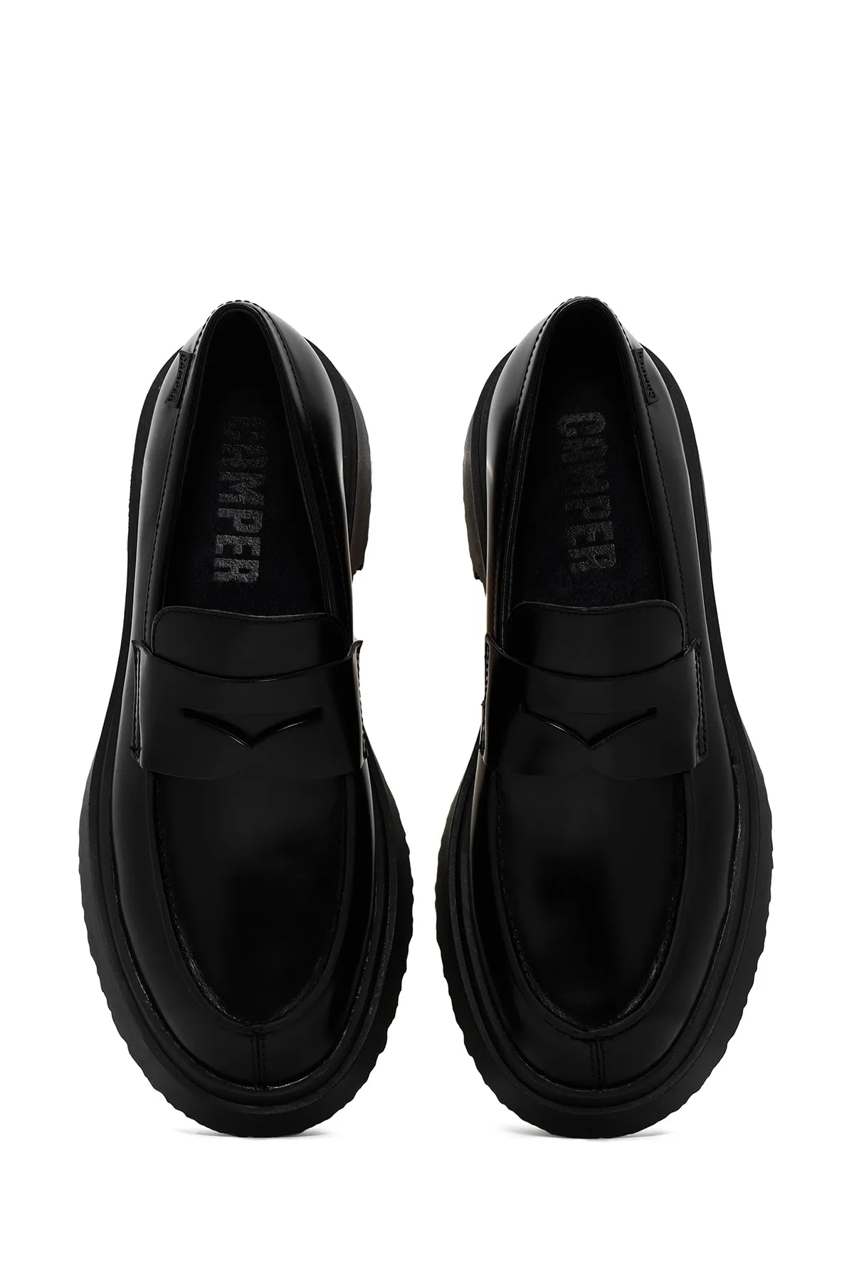 Camper Erkek Siyah Walden Deri Casual Loafer
