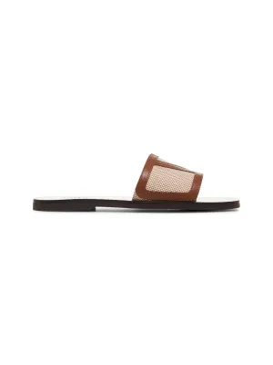 Canvas and nappa Viva Superstar Slide sandals