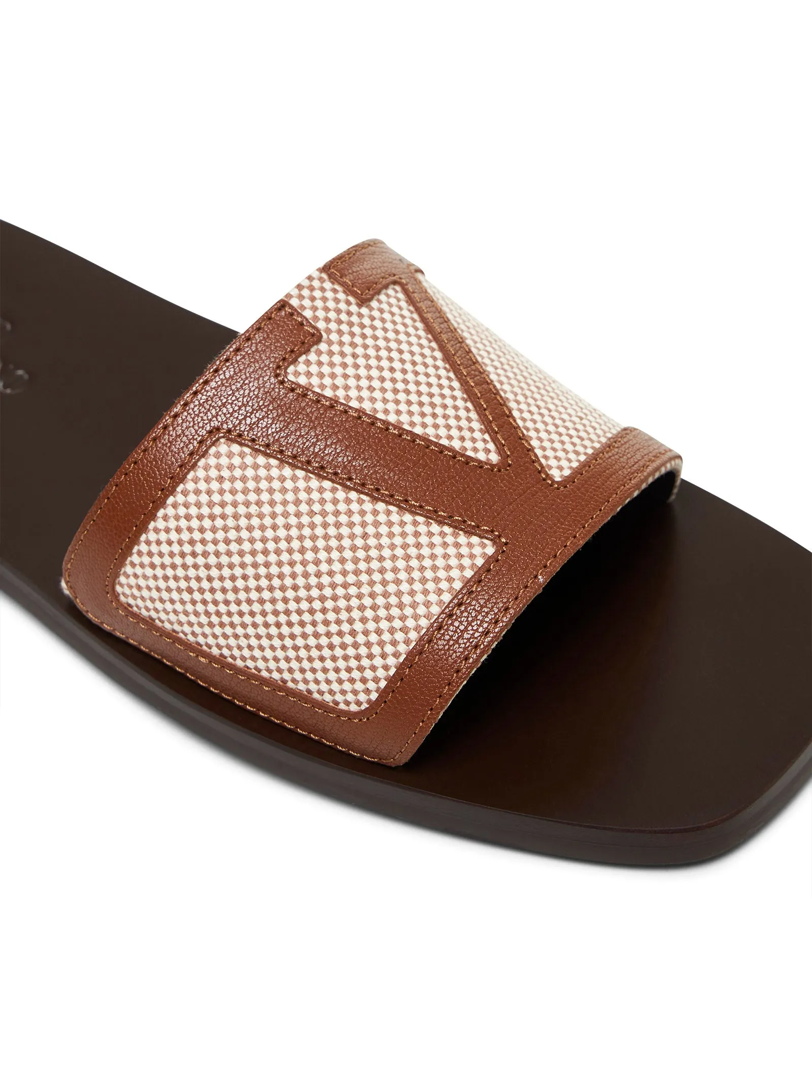 Canvas and nappa Viva Superstar Slide sandals