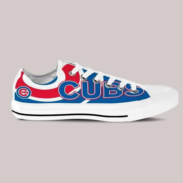 chicago cubs ladies low cut sneakers