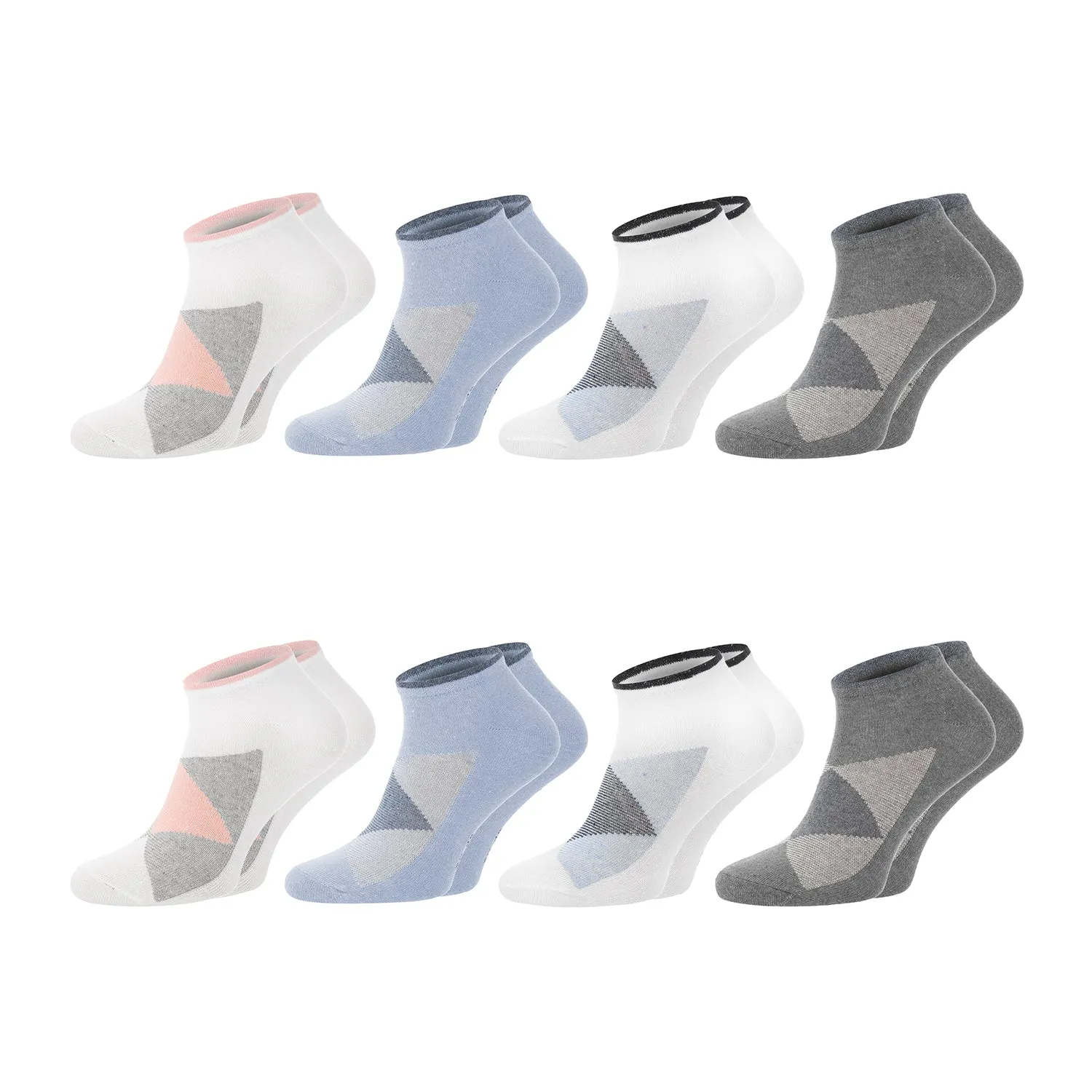 Chili Lifestyle SNEAKER Socken Karo 8 Paar Baumwolle Weichbund