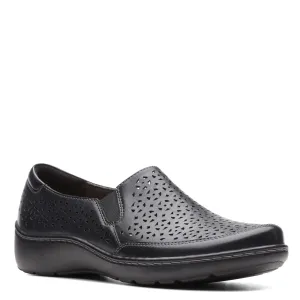 Clarks Cora Sky Loafer, Black Leather, 11 Medium
