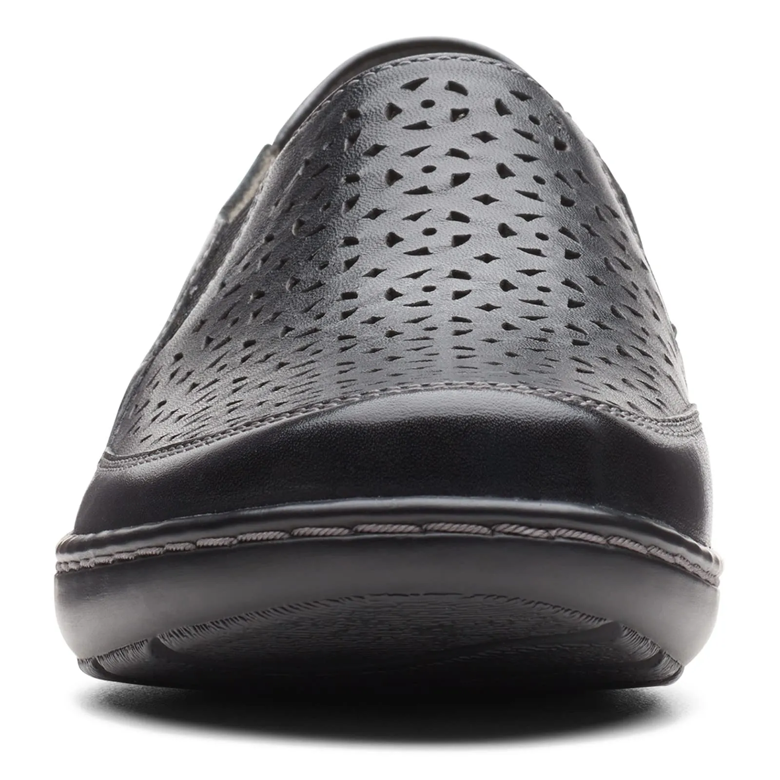 Clarks Cora Sky Loafer, Black Leather, 11 Medium