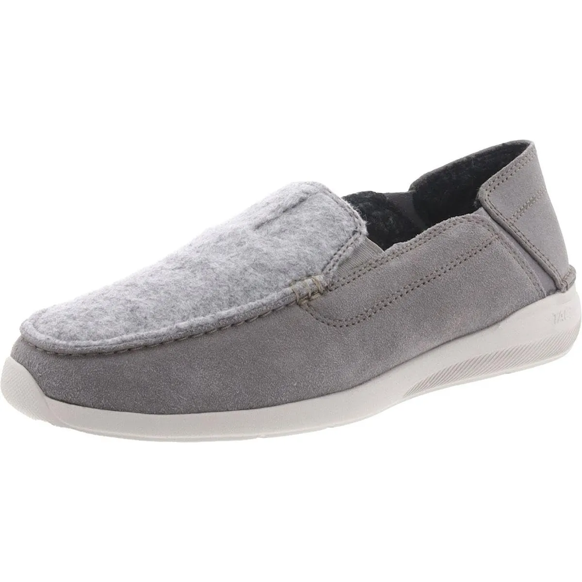 Clarks mens Gorwin Step Loafer, Grey Suede, 7.5 US