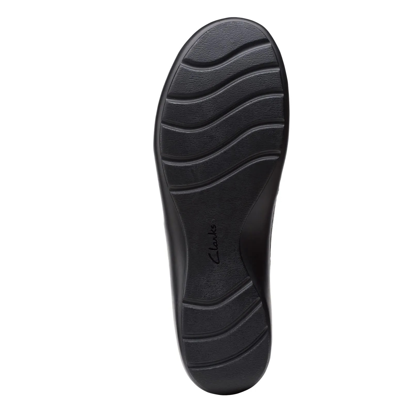 Clarks Women's Cora Poppy Loafer, Black Tumbled, 7