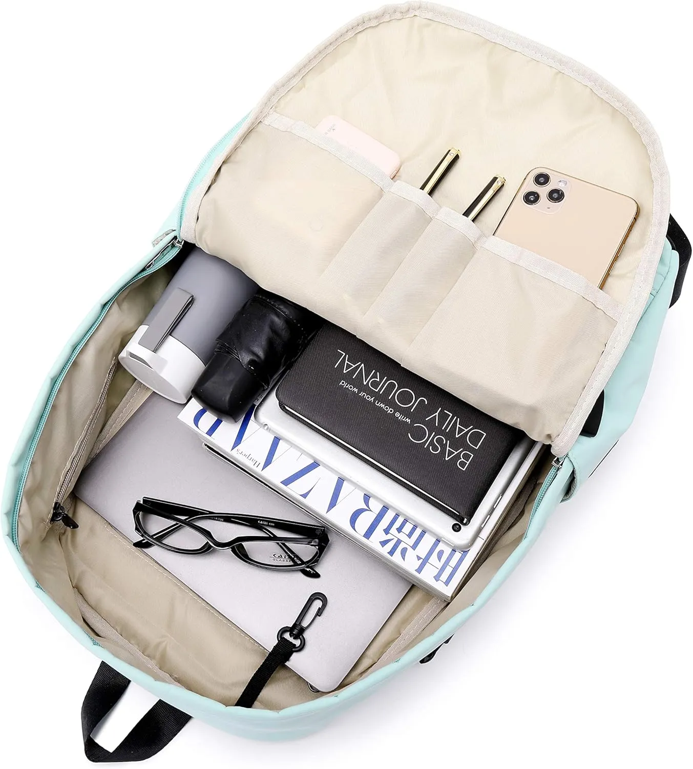 Classic Backpack for Women Stylish School Backpack for Teen Girl Light Blue