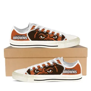 cleveland browns ladies low cut sneakers