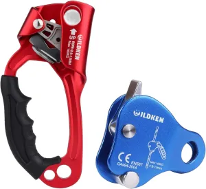 Climbing Hand Ascender Outdoor Mountaineering Tree Arborist Climbing, Fall Protection Belay Device Climbing Rope Grab for Rock Climbing