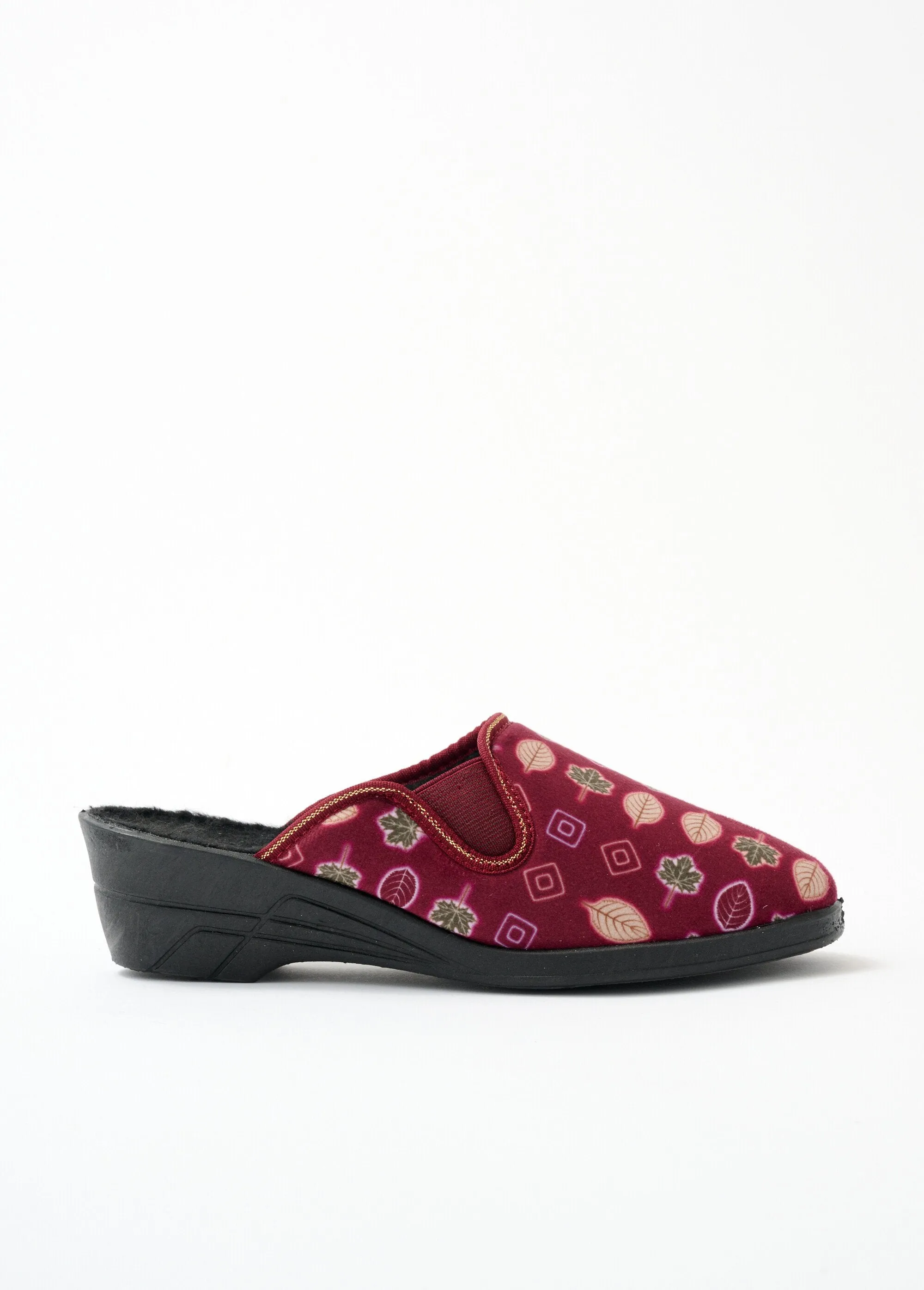 Comfort wide mule slippers with heels