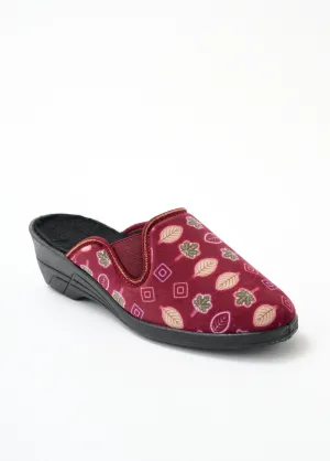 Comfort wide mule slippers with heels