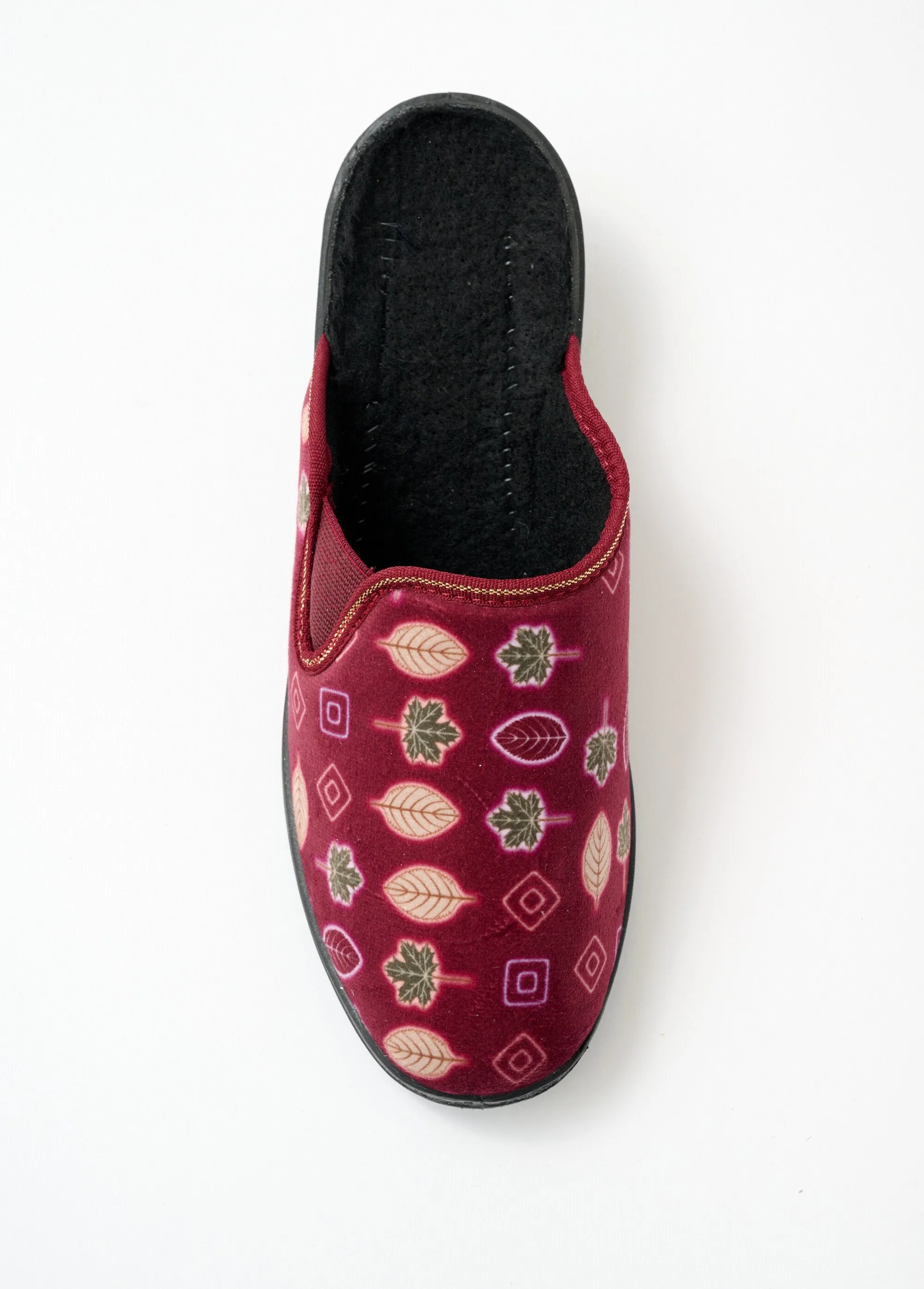 Comfort wide mule slippers with heels
