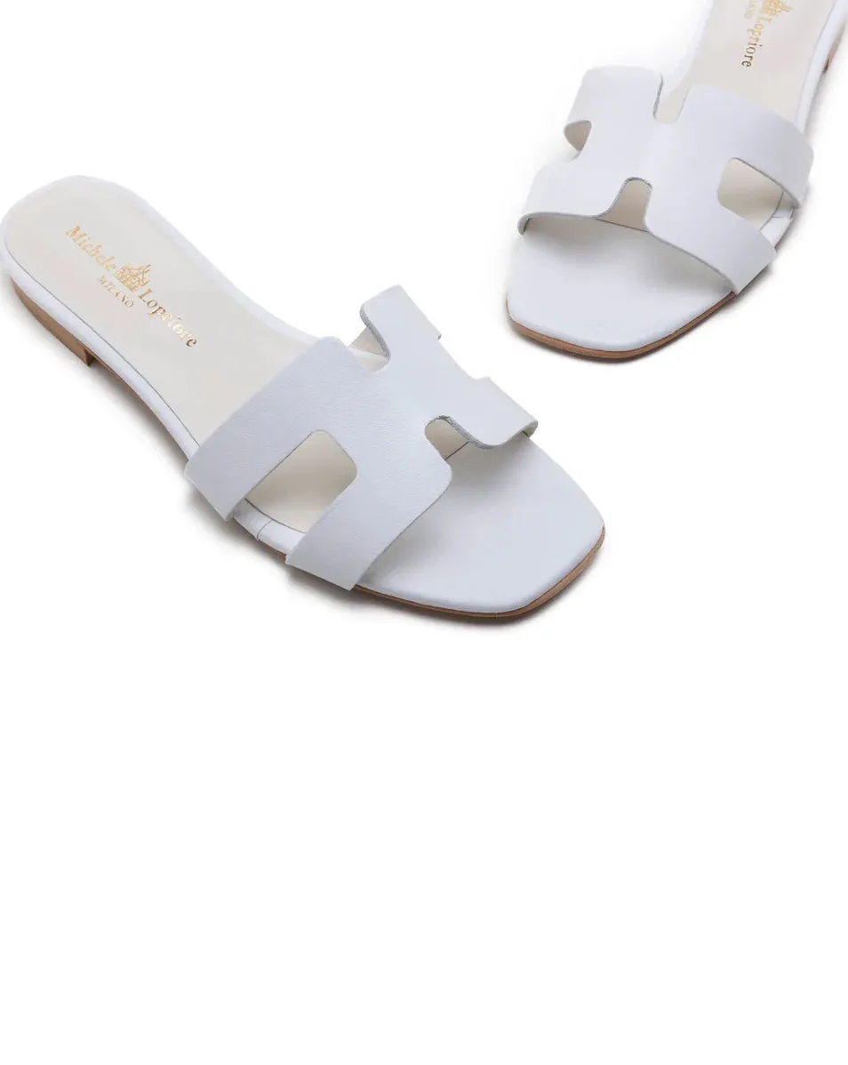 Creta H Slide - Leather White