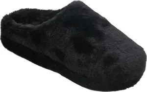 Cuddl Duds Women Indoor Memory Foam Cozy Faux Fur Lining Clog Slipper House Shoes With Skid Resistant Bottom