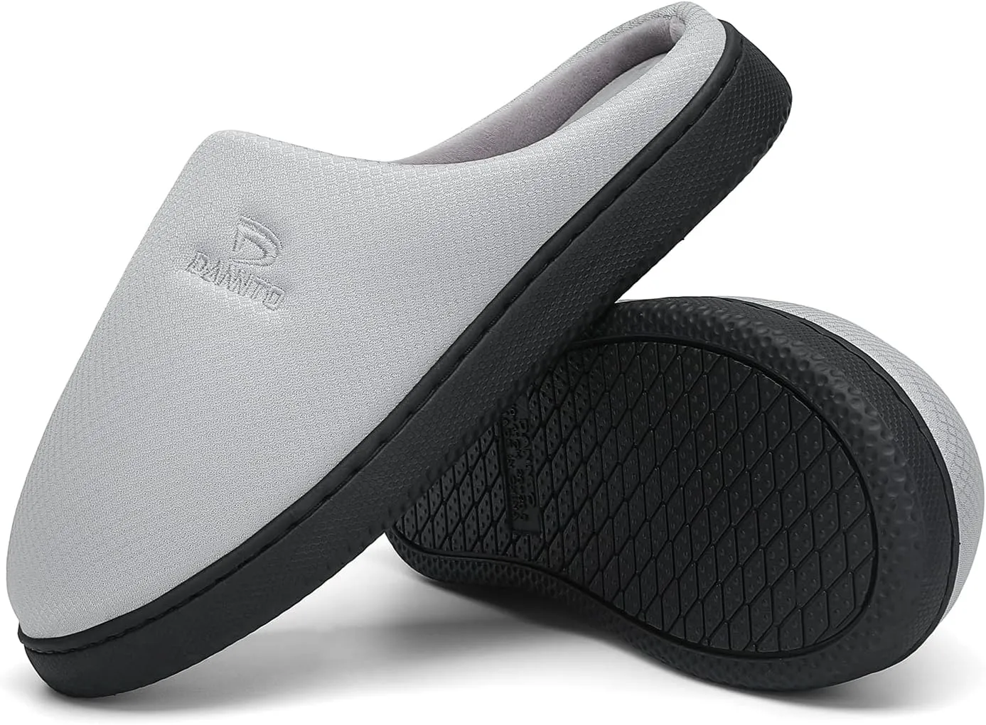 Dannto Womens Mens Memory Foam Slippers House Slide Sandals Bedroom Home Indoor Cozy Closed Toe Shoes