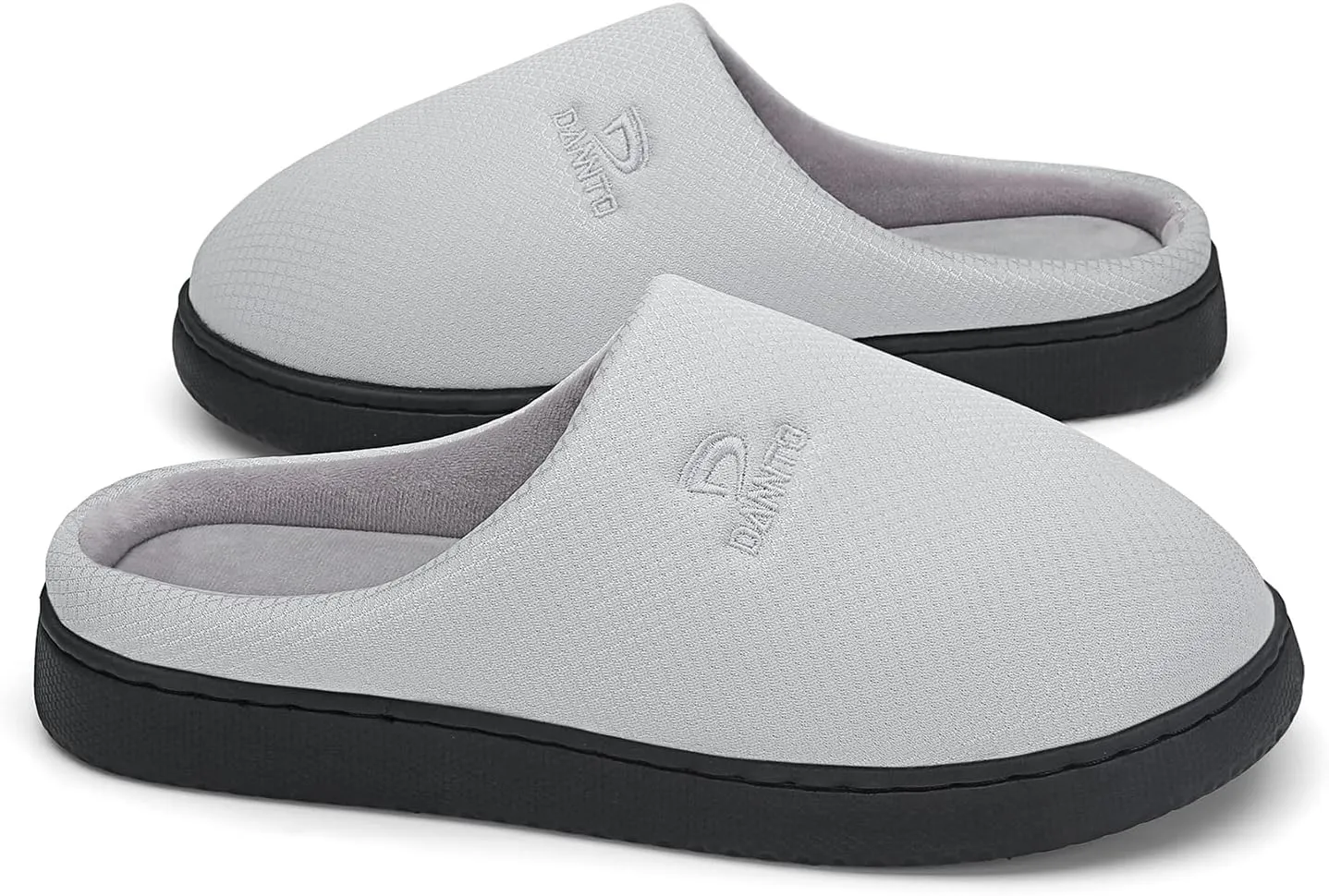 Dannto Womens Mens Memory Foam Slippers House Slide Sandals Bedroom Home Indoor Cozy Closed Toe Shoes