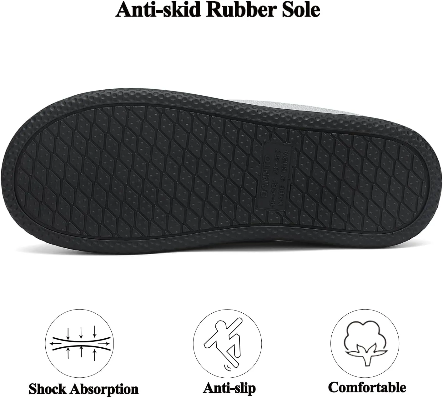 Dannto Womens Mens Memory Foam Slippers House Slide Sandals Bedroom Home Indoor Cozy Closed Toe Shoes