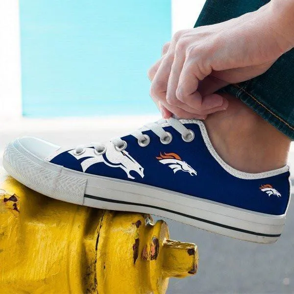 denver broncos mens low cut sneakers cut