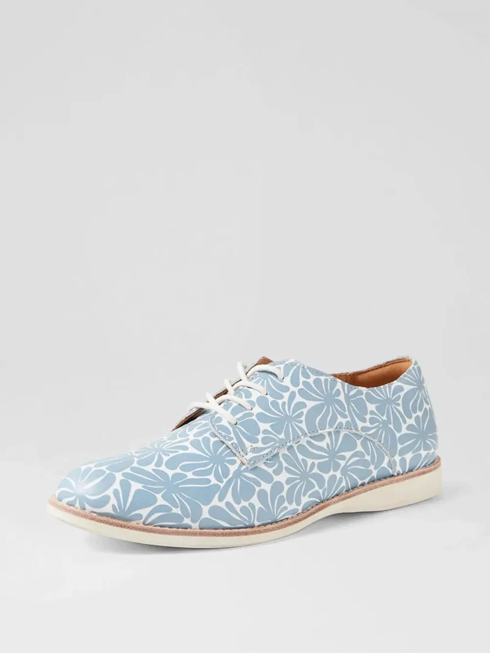 Derby Blue Flower Shoes