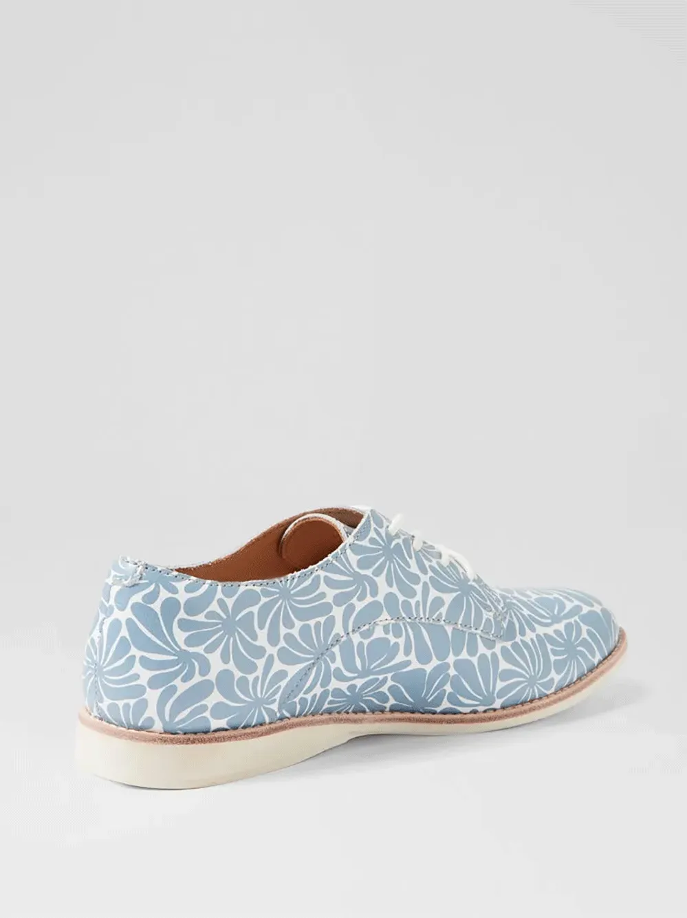 Derby Blue Flower Shoes