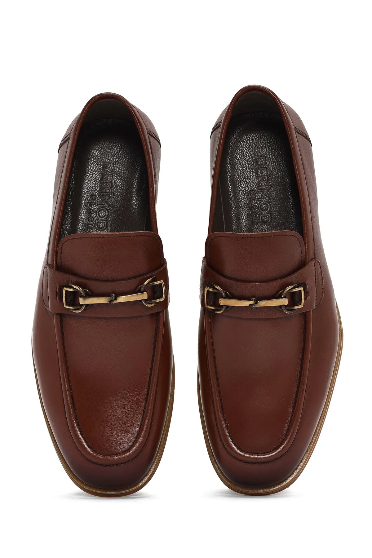Derimod Black Erkek Kahverengi Deri Loafer