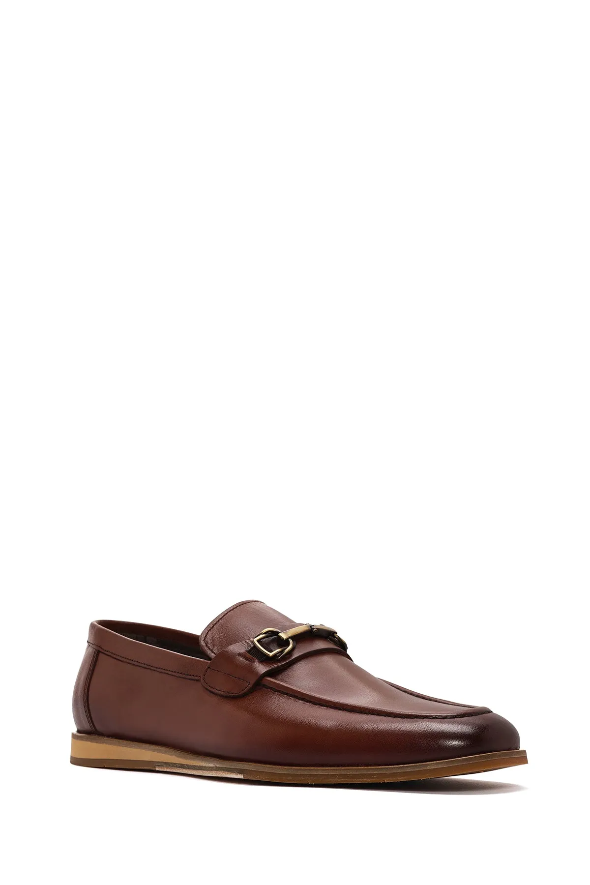 Derimod Black Erkek Kahverengi Deri Loafer
