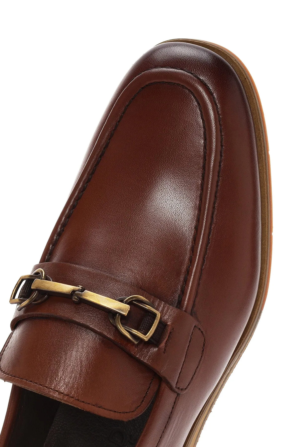 Derimod Black Erkek Kahverengi Deri Loafer