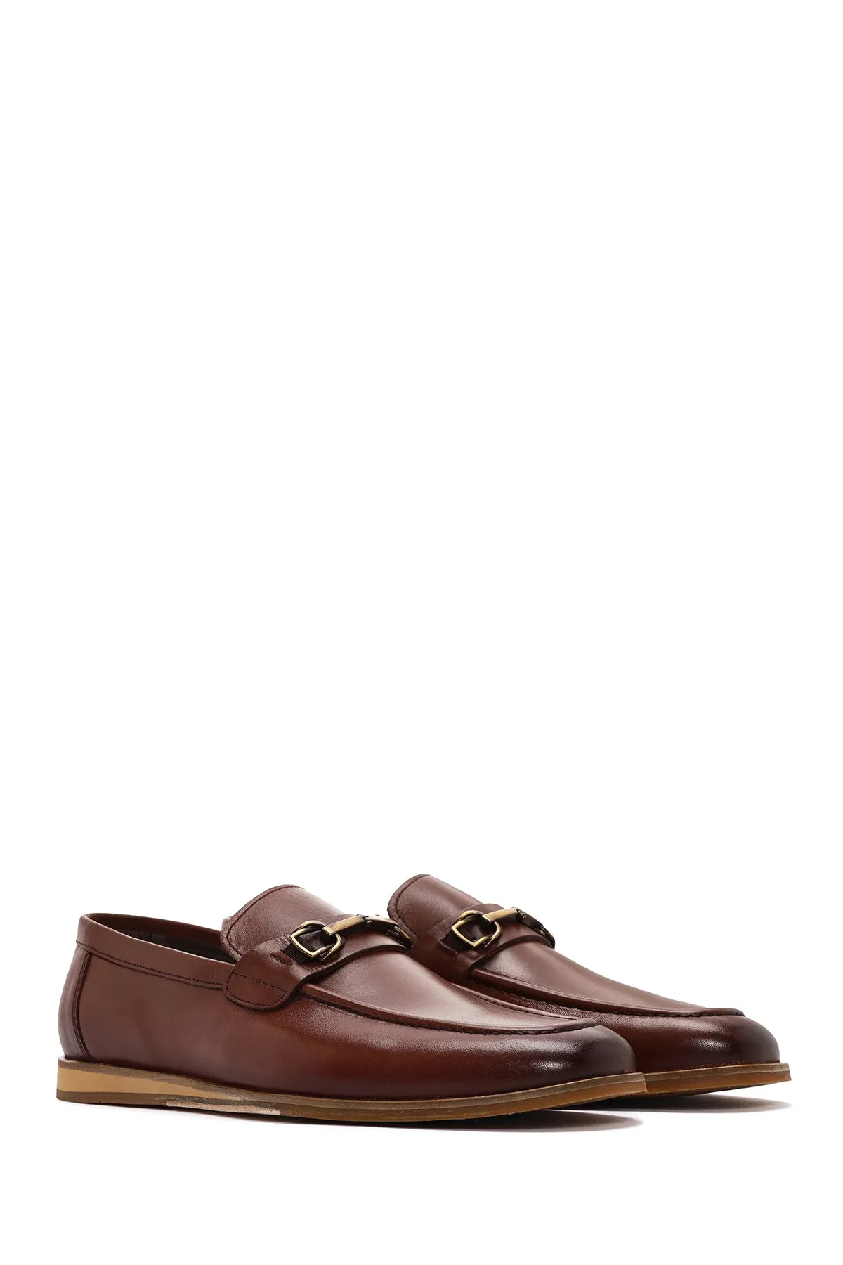 Derimod Black Erkek Kahverengi Deri Loafer