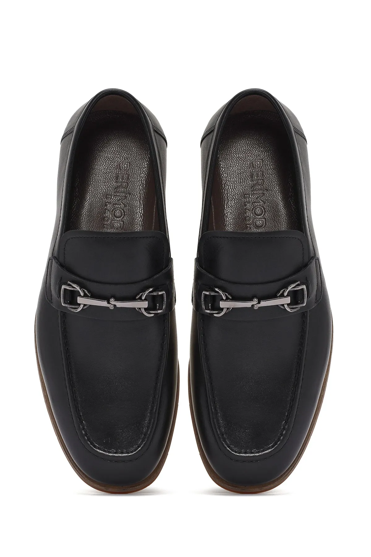 Derimod Black Erkek Siyah Deri Loafer