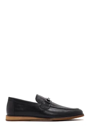 Derimod Black Erkek Siyah Deri Loafer