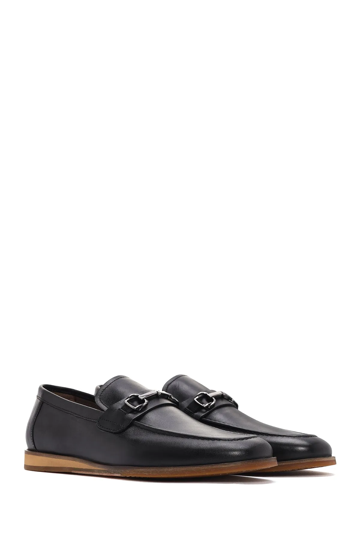 Derimod Black Erkek Siyah Deri Loafer