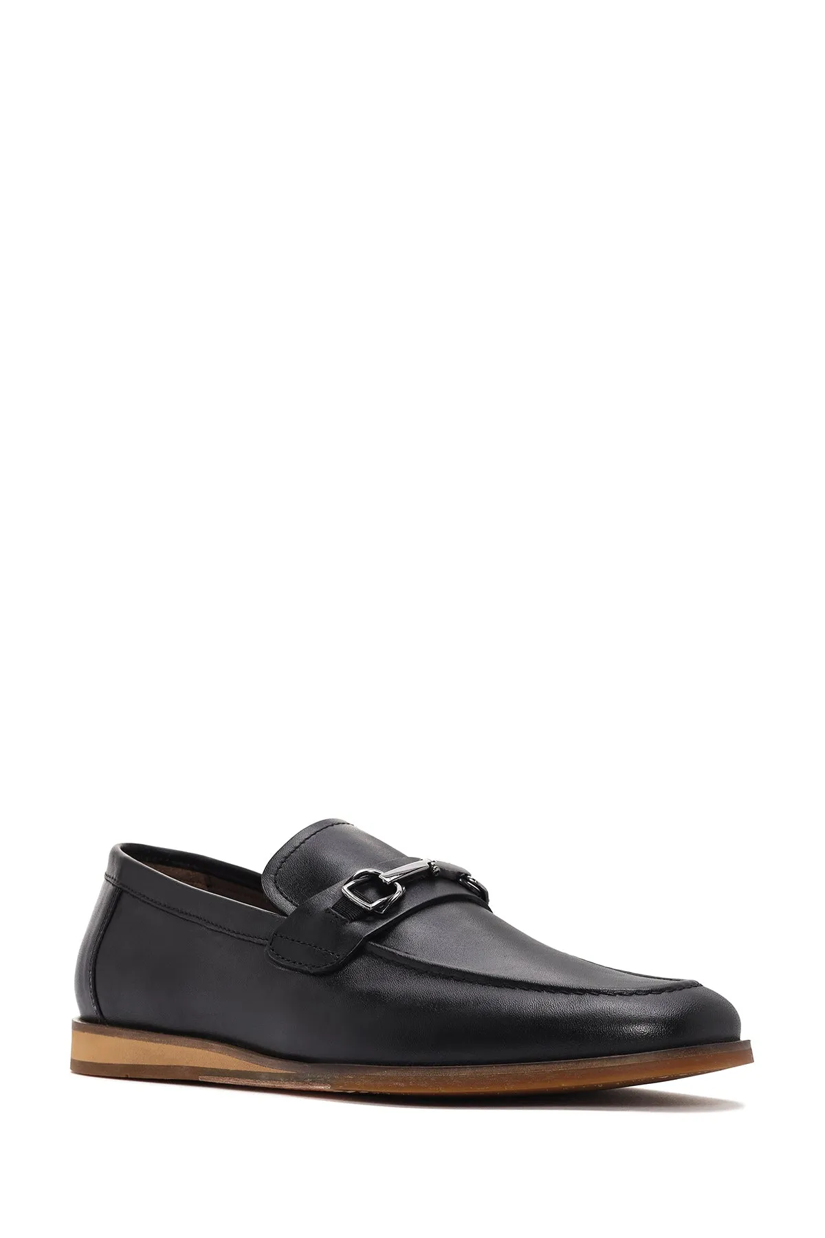 Derimod Black Erkek Siyah Deri Loafer