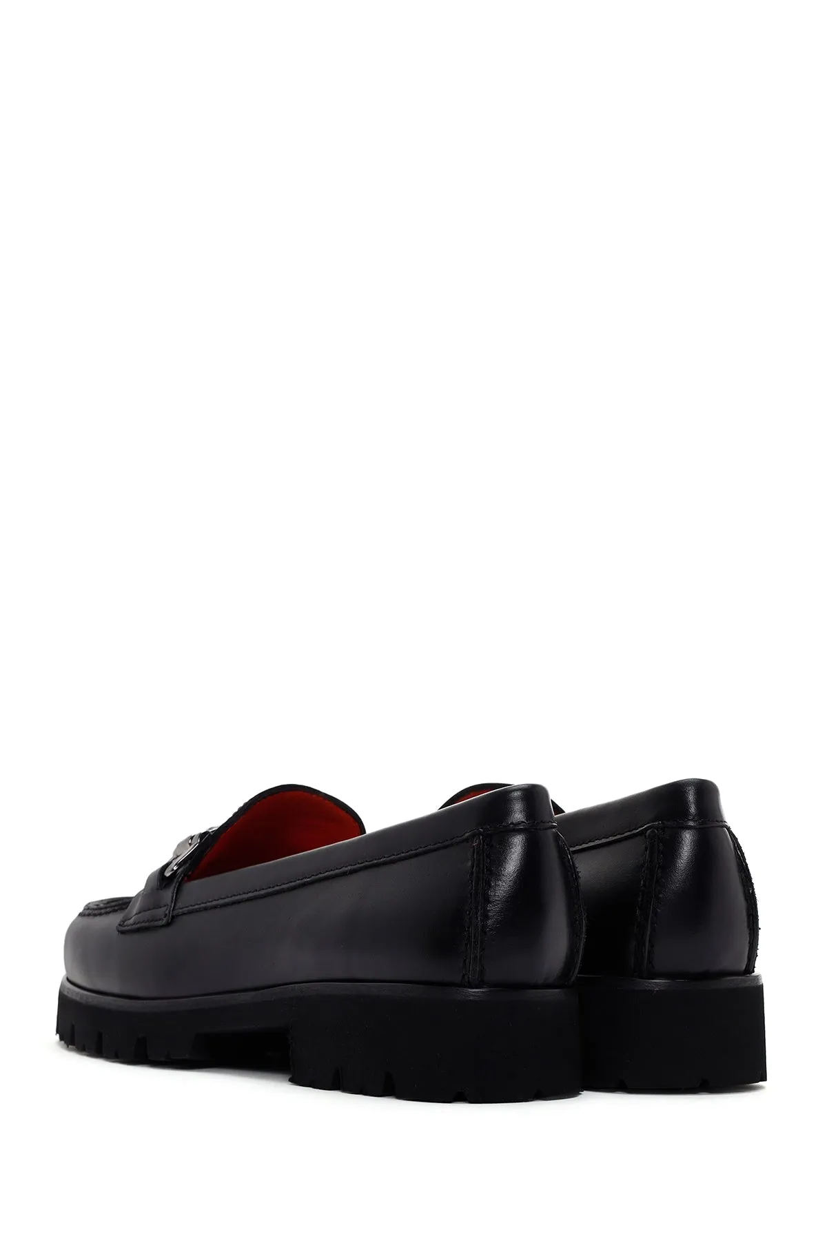 Derimod Gritti Kadın Siyah Deri Klasik Loafer