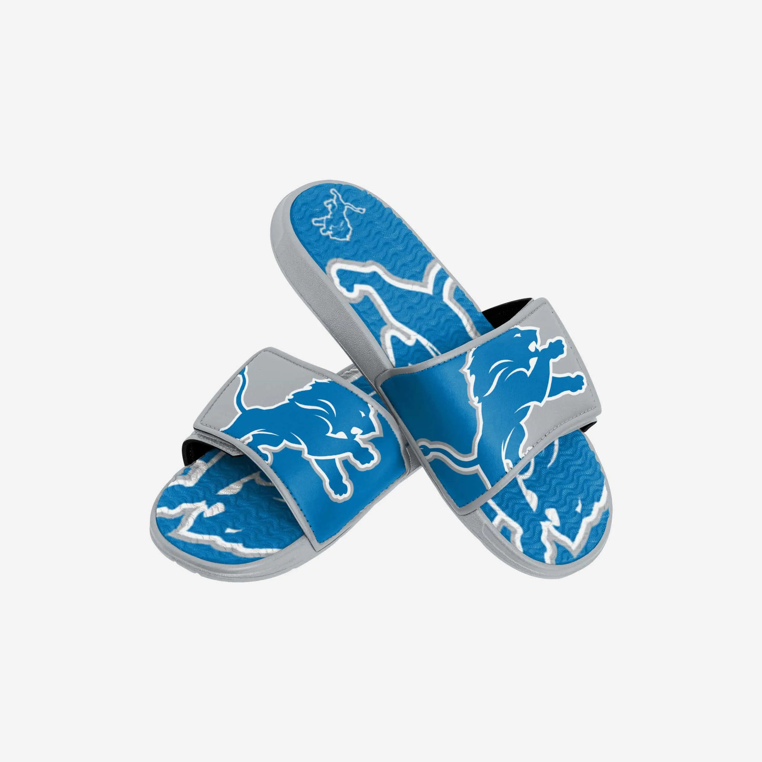 Detroit Lions Youth Colorblock Big Logo Gel Slide