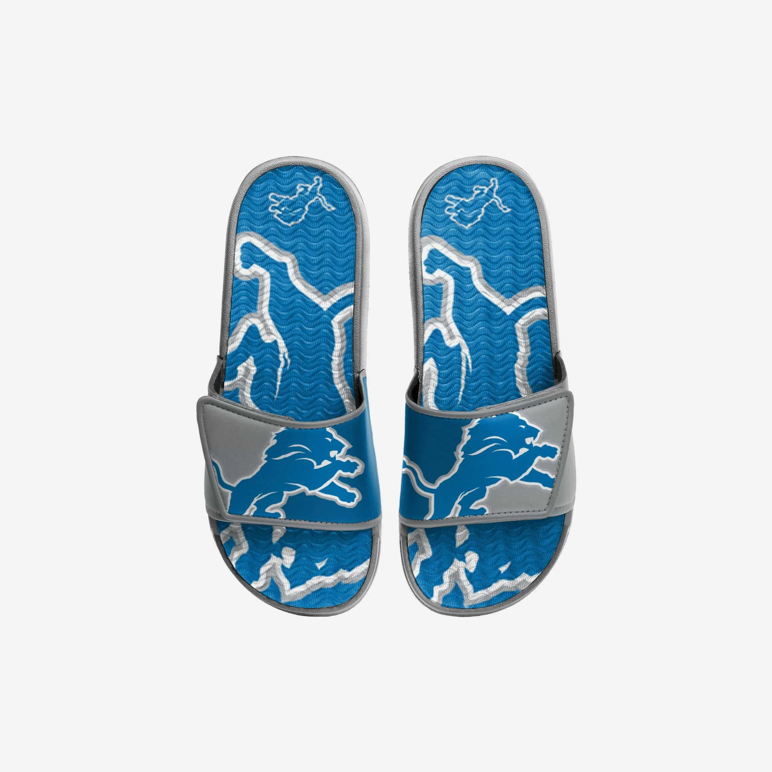 Detroit Lions Youth Colorblock Big Logo Gel Slide