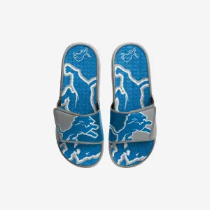 Detroit Lions Youth Colorblock Big Logo Gel Slide