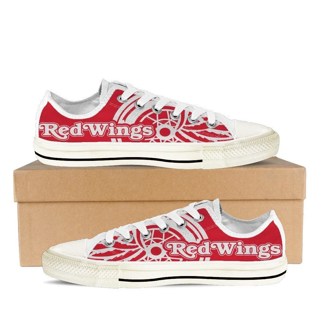detroit red wings ladies low cut sneakers