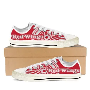 detroit red wings ladies low cut sneakers