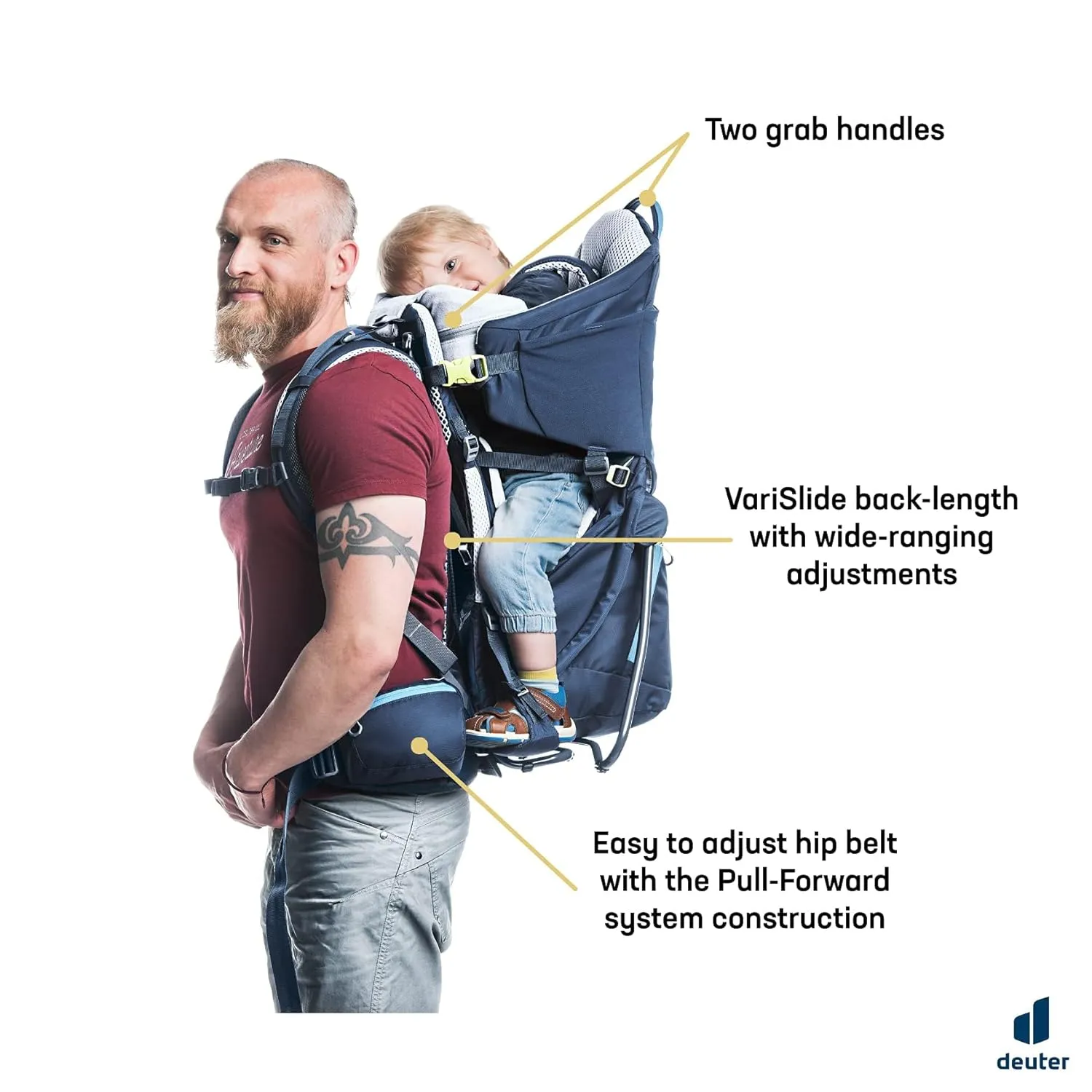 Deuter Kid Comfort Child Carrier and Backpack - Midnight