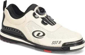 Dexter Mens SST 8 BOA MC Bowling Shoes (for Right and Left Handed Bowlers. Men's Shoe Sizing) - Parchment/Black 7.5