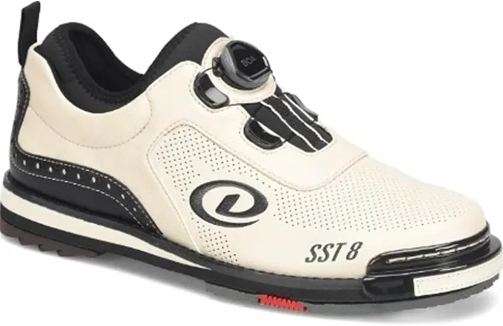 Dexter Mens SST 8 BOA MC Bowling Shoes (for Right and Left Handed Bowlers. Men's Shoe Sizing) - Parchment/Black 7.5