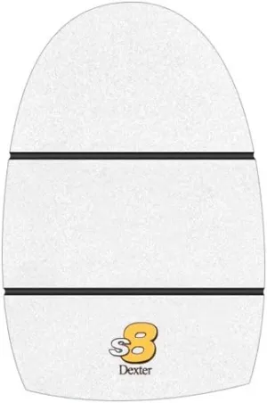 Dexter The 9 Slide Sole - Longer Slide S8 White Microfiber (Only Works with The 9 Shoes- These DO NOT Work with SST8 and Below) XLarge