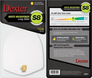 Dexter unisex adult Dexter S8 for bowling shoes microfibre white, 8 Slide Sole US
