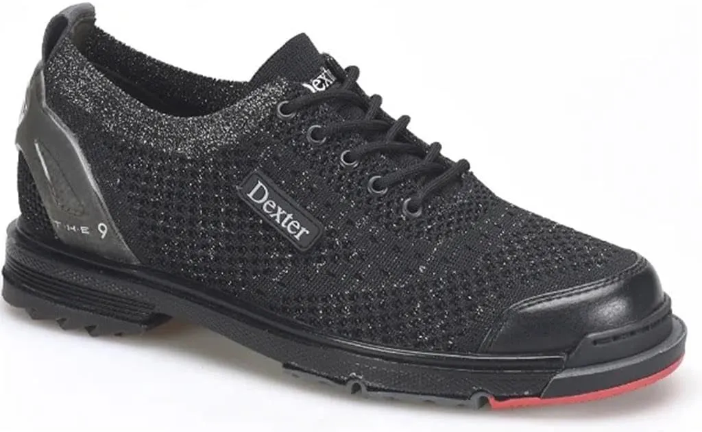 Dexter Women's The 9 Knit ST Bowling Shoes (for Right and Left Handed Bowlers. Women's Shoe Sizing) - Black/Silver 9