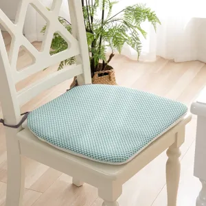 Dining Room Chair Cushion Covers Washable, Chair Seat Cushion Replacement, Summer Breathable Mesh Chair Pads with Ties, U Shaped Kitchen Chair Pads with Anti-slip Rubber Back Light Green