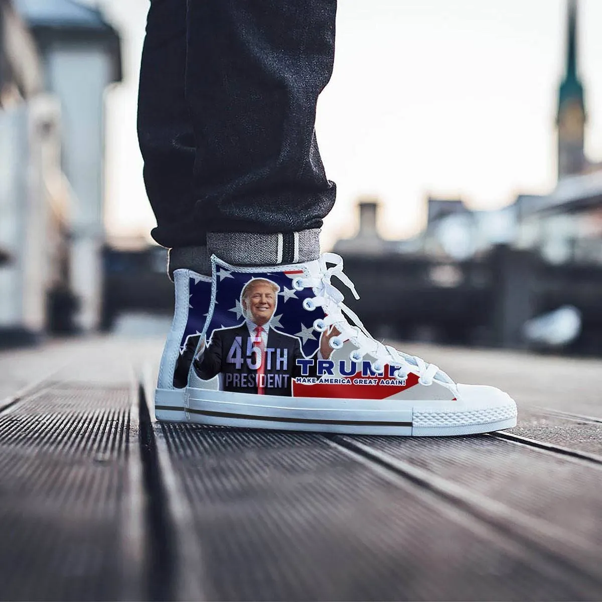 donald trump 45th president mens high top sneakers