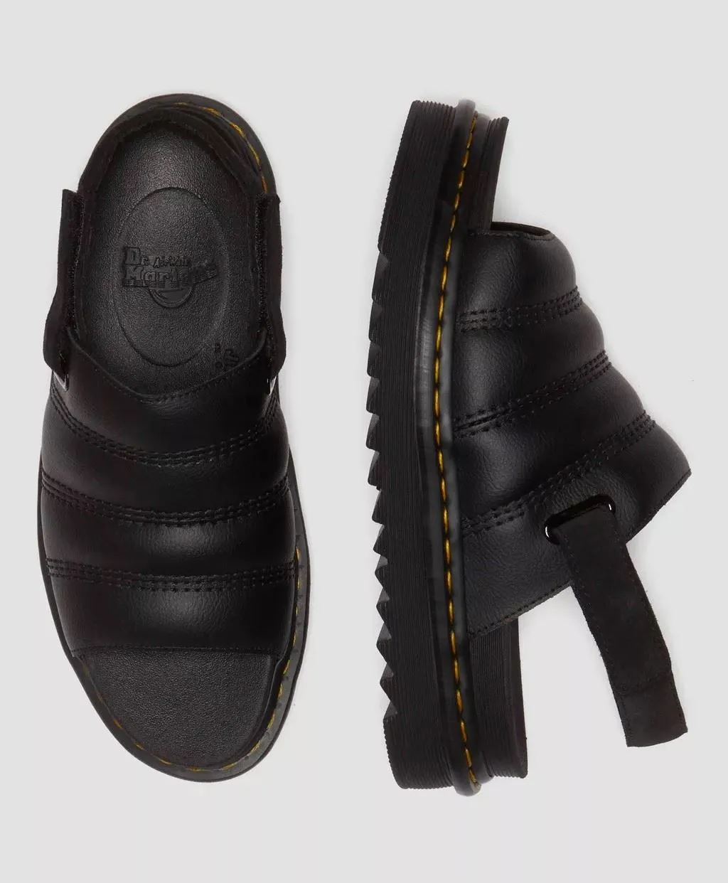 Dr. Martens Kole Leather Black Sandals