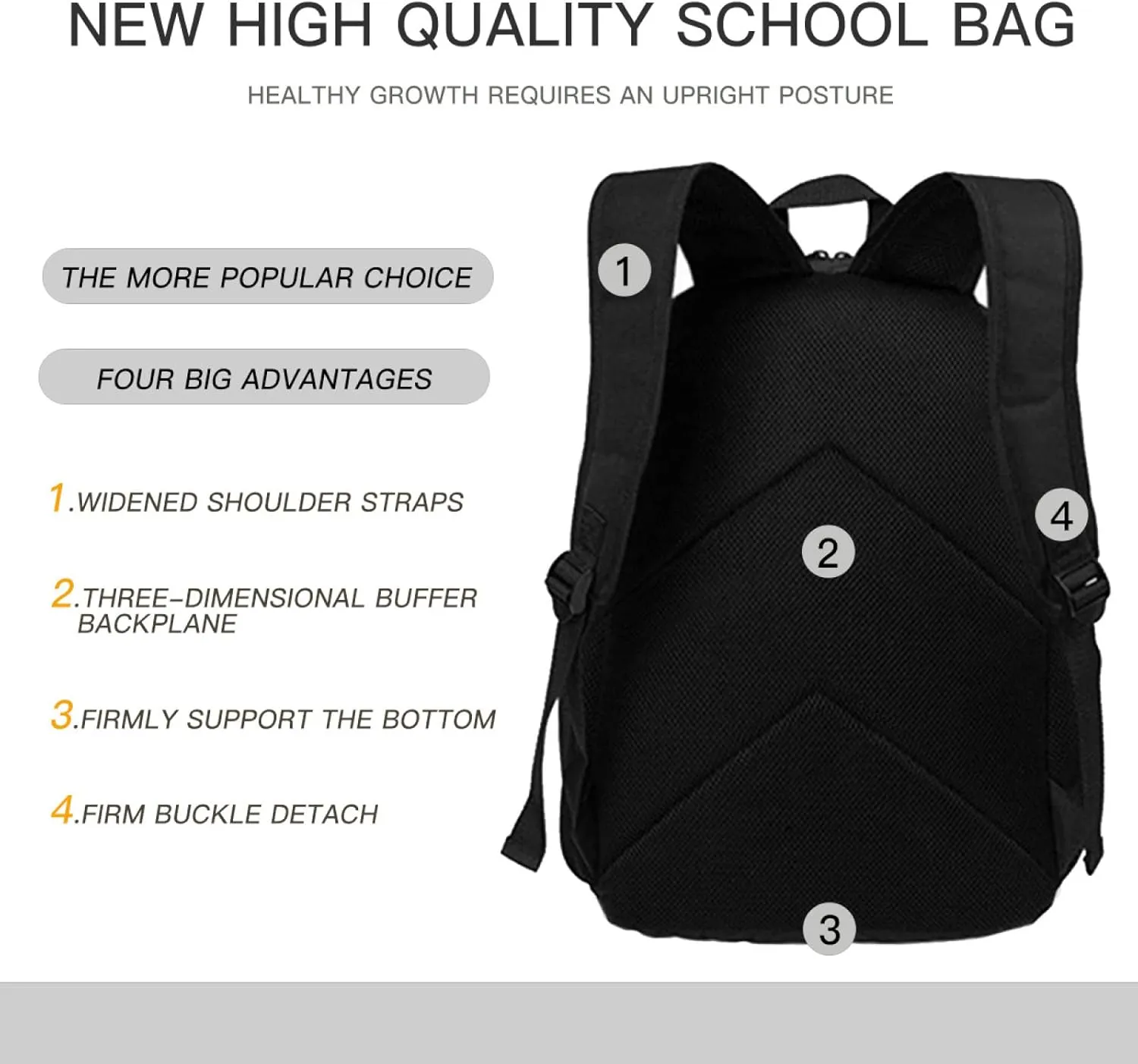 Dragon Backpack, Simple and Aesthetic Bookbag for Women & Men, Lightweight Adjustable Black Backpack for Travel Outdoor Sports, Large Capacity Laptop Bag for Business Office