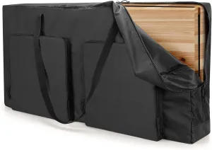 DSLEAF Cornhole Carrying Case for 4' x 2' Regulation Size, Heavy-Duty 600D Cornhole Boards Bag with Padded Shoulder Strap and Double Slide Zipper, Only Bag