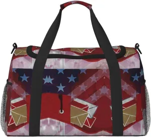 Duffle Bag Postal Worker Us Flag Travel Duffel Bag Weekender Bag For Men Womentravel Sports Gym